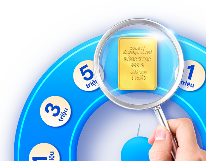 Vòng quay may mắn săn vàng SJC 9999